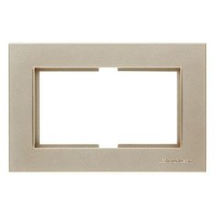 Рамка для 2-ой розетки титан, RITA, MUTLUSAN (для розетки 2-ой арт.2200 201 ХХХХ, 2200 202 ХХХХ, 2200 203 ХХХХ (ХХХХ- цвет)) (2220 820 1283)