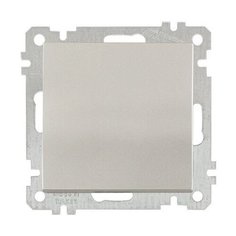 Выключатель 1-клав. (скрытый, без рамки, пруж. зажим) титан, DARIA, MUTLUSAN (10 A, 250 V, IP 20) (2100 401 0183)