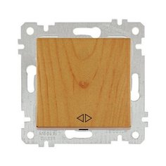 Выключатель промежуточный многопозиционный (скрытый, без рамки, пруж. зажим) дуб, RITA, MUTLUSAN (10 A, 250 V, IP 20 перекрестный (промежуточный))