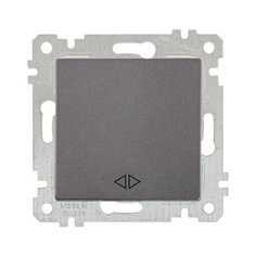 Выключатель промежуточный многопозиционный (скрытый, без рамки, пруж. зажим) дымчатый, RITA, MUTLUSA (10 A, 250 V, IP 20 перекрестный (промежуточный Mutlusan