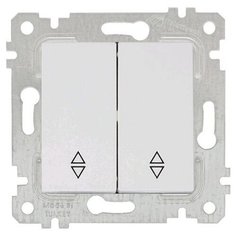 Выключатель проходной 2-клав. (скрытый, без рамки, пруж. зажим) белый, RITA, MUTLUSAN (10 A, 250 V, IP 20) (2200 404 0101)