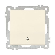 Выключатель проходной 1-клав. (скрытый, без рамки, винт. зажим) кремовый, DARIA, MUTLUSAN (10 A, 250 V, IP 20) (2100 403 0202)