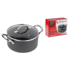 Кастрюля ф 22х9.5 см, 3.8 л, алюм., антиприг. покр., серия Essential, PERFECTO LINEA (54-220020)