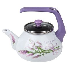 Чайник стальной эмалированный, 2.2 л, серия Лаванда, PERFECTO LINEA (подходит для всех типов плит, включая индукцию) (52-333222)
