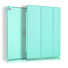 Чехол-обложка MyPads для iPad (2018) 128Gb Wi-Fi / Apple iPad (2018) 32Gb Wi-Fi тонкий умный кожаный на пластиковой основе с трансформацией в подставку мятный