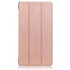 Чехол-обложка MyPads для Lenovo Tab 4 7/ Tab 7 Essential (TB-7304F/X/I) тонкий умный кожаный для пластиковой основе с трансформацией в подставку розовый