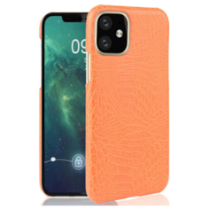Чехол-накладка Mypads на iPhone 11 Pro элегантный тонкий на пластиковой основе с дизайном под кожу крокодила оранжевый