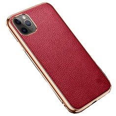 Задняя панель-крышка MyPads на металлической основе обтянутая импортной кожей для iPhone 12 mini (5.4) королевский красный