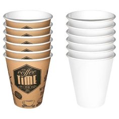 Набор стаканов бумажных биоразлагаемых 185 мл, 6 шт, серия ECO, PERFECTO LINEA (47-185006)