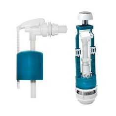 Арматура с переходной опорой хром кнопка, бок.подводка, ИнкоЭр (И - СБкпм-БпрН-А-М Р)