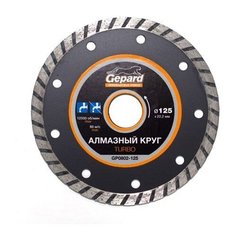 Алмазный круг 125х22 мм универс. Turbo GEPARD (сухая резка) (GP0802-125) Gepard.