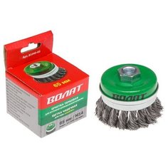 Щетка д/шлиф.маш. "чашка" косич. 65мм усиленная ВОЛАТ (для УШМ шлифмашины болгарки М14 торцевая крацовка) (81040-65)