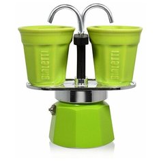 Гейзерная кофеварка Bialetti Mini Express (2 чашки), зелeный