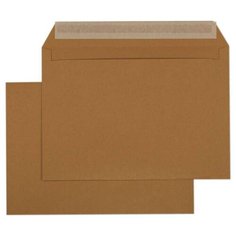 Конверты С4 (229х324 мм) КРАФТ, отрывная лента, 90 г/м2, КОМПЛЕКТ 250 шт., 112175, 122135 Курт