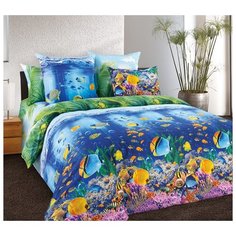 Постельное белье «Подводный мир», бязь (Евро) Belissimo