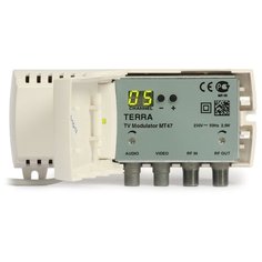 Модулятор тв сигнала Terra MT-47 для формирования тв канала в МВ и ДМВ диапазонах (1-69 к) из аудио-видеосигнала