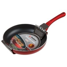 Сковорода ф 26х5 см, штамп., алюм., антиприг. покр., серия Titanium, вишня, PERFECTO LINEA (56-260010)