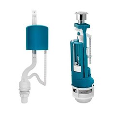 Арматура двойная хром кнопка, ниж.подводка, ИнкоЭр (И - СБ2- НпрНРФ-АА-М Р)