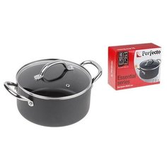 Кастрюля ф 20х9.5 см, 2.9 л, алюм., антиприг. покр., серия Essential, PERFECTO LINEA (54-200020)