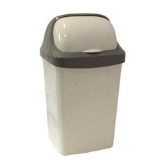 Контейнер для мусора РОЛЛ ТОП 9л (мраморный) (М2465) (IDEA)