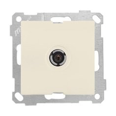 Розетка телевиз. 1-ая (скрытая, без рамки, с/з, 11dB, переходная) кремовая, DARIA, MUTLUSAN (2100 170 0102)