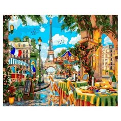 Картина по номерам Paintboy GX 38899 Улицы Парижа , холст на подрамнике 40х50см