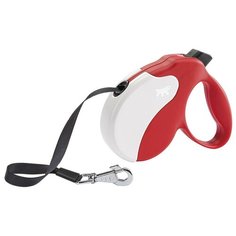 Поводок-рулетка для собак Ferplast Amigo tape M красный/белый 5 м