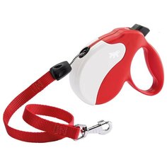 Поводок-рулетка для собак Ferplast Amigo cord L красный/белый 5 м