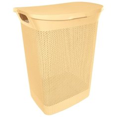 Корзина для белья BranQ Ajur 50л 430х340х590 мм шафрановая