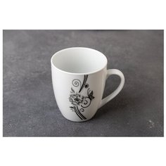 Набор посуды Бабочка и цветок, 5 чашек, 5 глубоких тарелок порционных, 5 десертных блюдец, 5 тарелок, белый, 28х18х28 см, MARMA MM-SET-07