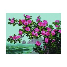 Алмазная мозаика EF 910 Цветы у моря 30х40см Paintboy