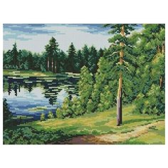 Алмазная мозаика EF 801 Лесное озеро 30*40 Paintboy