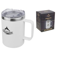 Термокружка, 360 мл, нержавеющая сталь, белая, ARIZONE (27-270001)