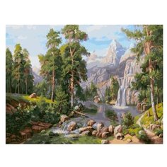 Картина по номерам Paintboy PK 59026 (GX9486) Пейзаж с водопадом (Потапов Виталий) 40x50см