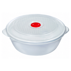 Elfplast Контейнер круглый для СВЧ 1 л, 18x18 см, белый