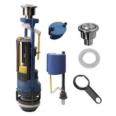 Арматура двойная гальваника кнопка, ниж.подводка, ИнкоЭр (И - СБ2- НпрНРФ-ХХ-ККрпс DI P)