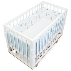 Loombee бортик SC-1127 белый/голубой