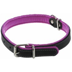 Ошейник Аркон Фетр (оф25), обхват шеи 40-54 см черный/фиолетовый