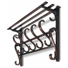 Вешалка настенная В 7Н махагон Мебелик