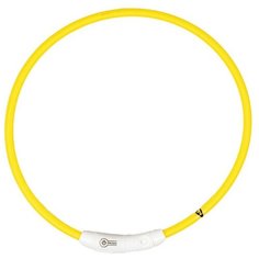 Ошейник для собак нейлоновый DUVO+ , светящийся, желтый, 25-35см (Бельгия)
