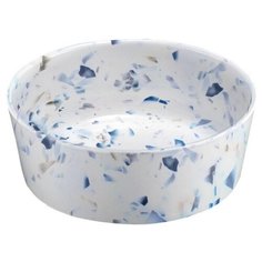 Миска для животных TARHONG "Terrazzo", бело-синяя, 15х15х5.6см (700мл)