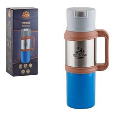 Термос, 1200 мл, нержавеющая сталь, сталь/синий, ARIZONE (27-166400)