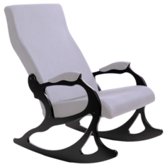 Кресло-качалка Мебелик Санторини размер: 64х84 см, обивка: ткань, цвет: серый/венге