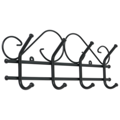 ВНА 200 Ч Вешалка "Ажур" 48 см, с 4-мя крючками, настенная, цвет черный ЗМИ