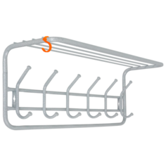 Вешалка с полкой 80 см, цвет белое серебро ЗМИ