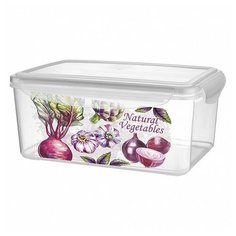 Phibo Контейнер Super Lock для холодильника и микроволновой печи 2,5 л, 16.8x23.5 см, прозрачный/фиолетовый