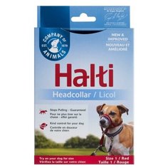 Недоуздок для собак COA "HALTI Headcollar", Size 1, красный, 31-40см (Великобритания)