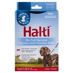 Шлейка для собак COA препятствующая натяжению "HALTI No Pull", черная, 46-62см (Великобритания)