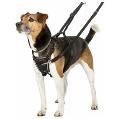 Шлейка для собак COA препятствующая натяжению "HALTI No Pull", черная, 22-36см (Великобритания)