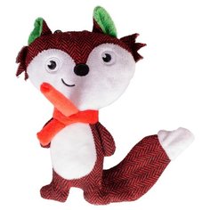 Игрушка для собак DUVO+ мягкая "Новогодняя Лисичка", коричнево-белая, 18х15х5см (Бельгия)